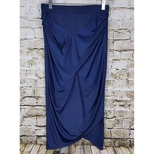 Sugar‎ Lips Persephone Skirt Women's Size S Navy Blue Kittsona Career Casual New